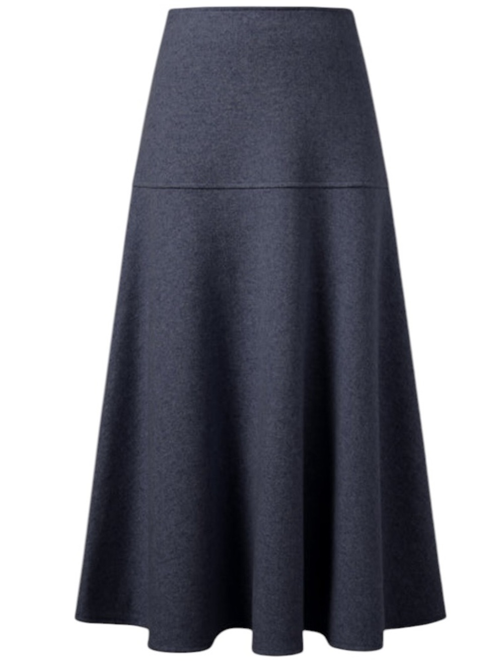 OGL Move Cashsoft Wool-like Flared Skirt Heather Navy NWT Size Large